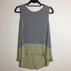 Grey and yellow long high-low tank